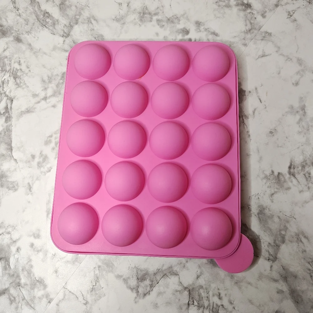 Pink Silicone Cake Pop Mold